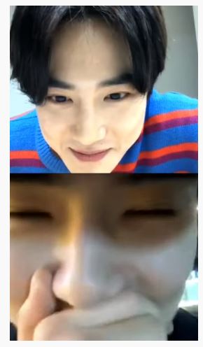 세훈과 수호의 인스타라이브 합방