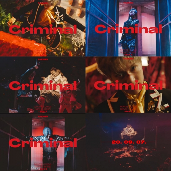 사진= 태민 'Criminal' MV Teaser #2 캡처 갈무리 / SMTOWN 공식 유튜브, SM엔터테인먼트