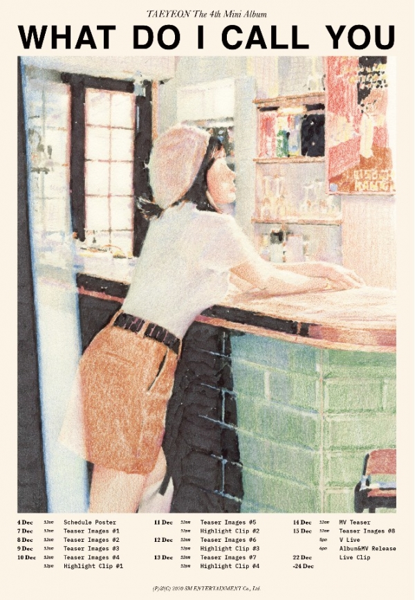 사진=TAEYEON 태연 The 4th mini Album [What Do I Call You] 스케줄 포스터 / SM엔터테인먼트