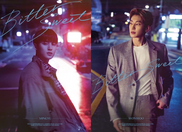 민규(왼쪽)와 원우(오른쪽)의 'Bittersweet' 캐릭터 포스터
