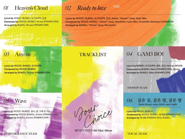 세븐틴 미니 8집 트랙리스트