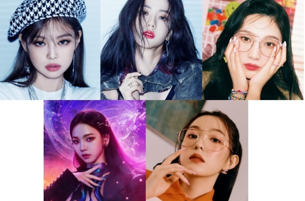 블랙핑크 제니•지수, 레드벨벳 조이,에스파 카리나, 레드벨벳 아이린사진 제공 = YG엔터테인먼트, SM엔터테인먼트