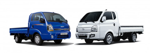 왼쪽부터 기아 봉고3 LPG, 현대 포터2 LPG