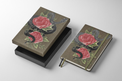 몰스킨 이어 오브 스네이크 컬렉션 로즈 노트