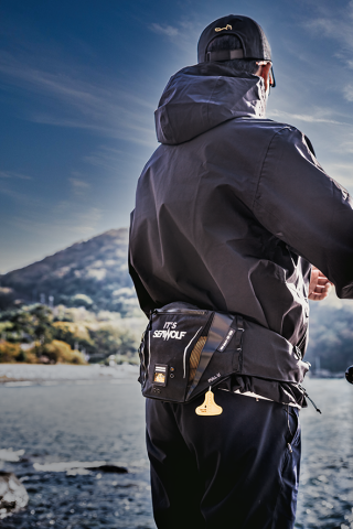 시울프마린 수압감지식 허리 벨트 구명조끼 ‘HS-S09’. 허리 곡선 패턴 적용을 통한 허리 지지 안정성을 강화했다