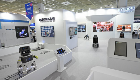 현대차그룹 로보틱스랩 부스 전경