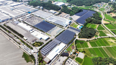 기아 오토랜드 화성에 설치된 태양광 자체발전 설비