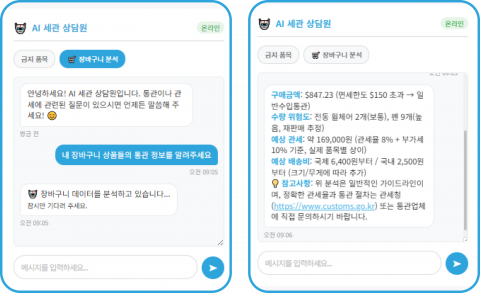 국내 해외구매대행 쇼핑몰 솔루션 ‘싸다고 1688’에 해외직구 과정에서 가장 큰 걸림돌로 꼽히는 통관 문제를 자동으로 분석해주는 AI 기반 신규 기능 ‘AI 관세사(베타)’가 업데이트됐다(제공=소프트랩스)